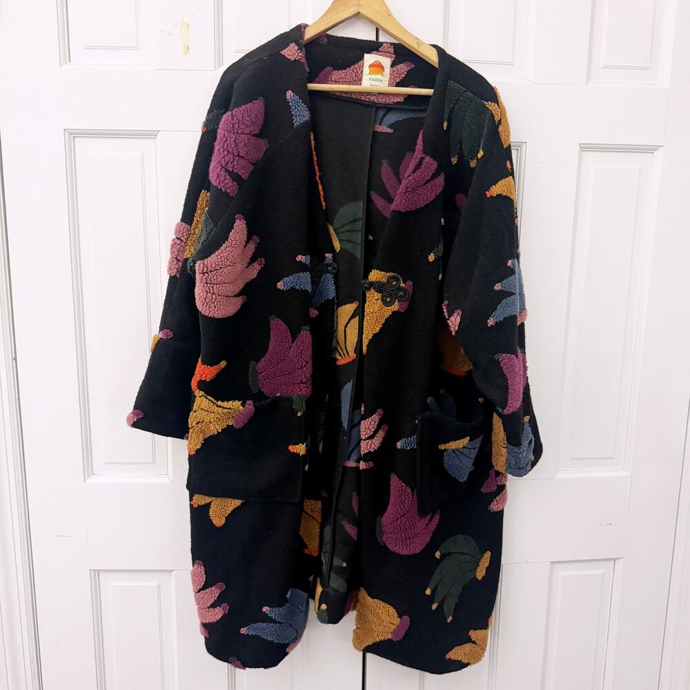 Farm Rio Banangola Fleece Cardigan (Size Medium) - Picture 4 of 12